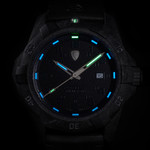 Protek Carbon Composite Tritium Dive Watch 1000 Series with Blue Accents #PT1003B