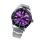Henry Archer Nordso Automatic Dive Watch with Neon Purple Dial #HAC-NOR-NE3-3LI