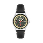 AVI-8 McKellar Dual Time Watch with Green Dial #AV-4101-0A