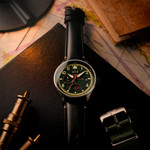 AVI-8 McKellar Dual Time Watch with Green Dial #AV-4101-0A