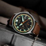 AVI-8 McKellar Dual Time Watch with Black Dial #AV-4101-0B