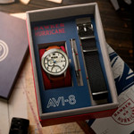 AVI-8 McKellar Dual Time Watch with Ivory Dial #AV-4101-0C