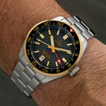 Islander Automatic GMT Dive Watch with Black Waffle Dial #ISL-213