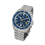 Islander Automatic GMT Dive Watch with Blue Waffle Dial #ISL-214
