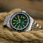 Islander Port Jefferson GMT Skin Diver Automatic Watch with Green Dial #ISL-247