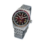 Islander Port Jefferson GMT Skin Diver Automatic Watch with Maroon Dial #ISL-249