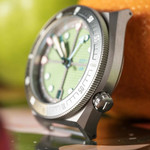 ADPT Series 1 GMT Titanium Field Watch with Mossy Shale Dial #ADPT-DT-MS