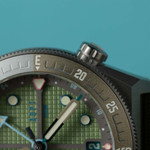 ADPT Series 1 GMT Titanium Field Watch with Mossy Shale Dial #ADPT-DT-MS