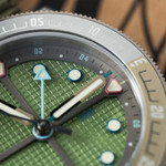 ADPT Series 1 GMT Titanium Field Watch with Mossy Shale Dial #ADPT-DT-MS