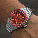 Islander Calabro GMT World Time Watch with Red Dial #ISL-242