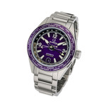 Islander Calabro GMT World Time Watch with Purple Dial #ISL-243