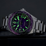 Islander Calabro GMT World Time Watch with Purple Dial #ISL-243