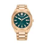 Citizen Eco-Drive Weekender Sport Gold-tone with Green Dial