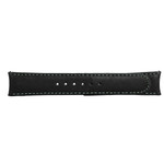 Formex 22mm ESSENCE 43 Black Leather Strap with Green Stitch #CLS-0330-720