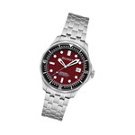 Duxot Henri Diver Automatic with Maroon Red Dial #DX-2060-55