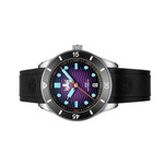 PHOIBOS Purple Dial Wave Master Automatic Dive Watch with Rubber Strap #PY010HR