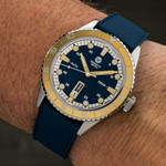Varsity Automatic Watch with Blue Dial and Gold Accents #VW-02