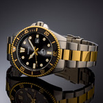Islander 22mm Two-tone Three-Link Watch Bracelet for Casio Duro Quartz Dive Watch #BRAC-117