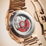 Duxot Quadrata Automatic in Walnut Brown #DX-2073-55