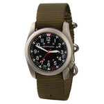 Bertucci A-4TS Super Yankee Solar with Black Dial and Olive Strap #13906