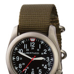 Bertucci A-4TS Super Yankee Solar with Black Dial and Olive Strap #13906