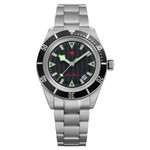 Red Star SEA STAR Watch with Black Dial and Black Bezel #7074G-C