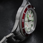 Red Star SEA STAR Watch with Full Lume Dial and Red Bezel #7074G-G