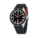 Varsity Automatic Watch with Black Dial, Red and White Accents #VW-05