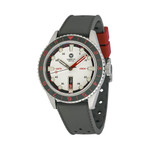 Varsity Automatic Watch with White Dial, Grey and Red Accents #VW-06