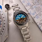 Islander Calabro GMT World Time Automatic Watch with Attitude Indicator Dial #ISL-318