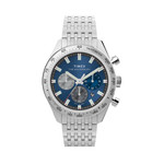 Timex Waterbury Traditional Chronograph 41mm Stainless Steel Bracelet Watch #TW2Y18500