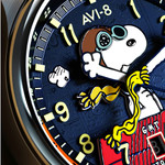 AVI-8 x Peanuts Snoopy Flying Ace GMT Automatic in Sketchbook Blue #AV-4136-02