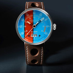 Cadola x Islander RPM Automatic Watch with Blue and Orange Dial #CD-1055-LIW07 Cadola x Islander RPM Automatic Watch with Blue and Orange Dial #CD-1055-LIW07