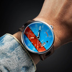 Cadola x Islander RPM Automatic Watch with Blue and Orange Dial #CD-1055-LIW07 Cadola x Islander RPM Automatic Watch with Blue and Orange Dial #CD-1055-LIW07