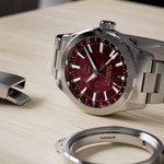 Henry Archer Verden GMT Meteorite Spectral Red Watch #HAC-VER-SPR-3LI