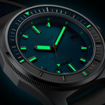 Squale Matic S Light Blue Watch with Mosaic Rubber Strap #MATICLBWLB.MRLB