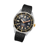 Squale Matic S Black Dial Watch with Mosaic Rubber Strap #MATICGBKBK.MRBK