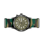 Caravelle "Light Up" Field Watch with Green Dial #45C121