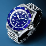 Duxot x Islander Mechaquartz Atlantica Dive Watch with Blue Dial #DX-2070-LIW22