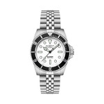 Duxot x Islander Mechaquartz Atlantica Dive Watch with White Dial #DX-2070-LIW44