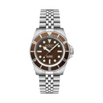 Duxot x Islander Mechaquartz Atlantica Dive Watch with Brown Dial #DX-2070-LIW55
