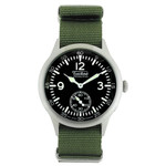 Techne 39.5mm Merlin Quartz Aviator Watch with Green Strap #245.022