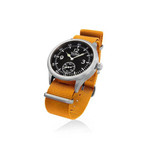 Techne 39.5mm Merlin Quartz Aviator Watch with Orange Strap #246.025
