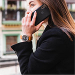 Techne 39.5mm Merlin Quartz Aviator Watch with Orange Strap #246.025