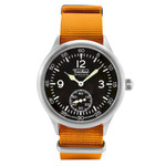 Techne 39.5mm Merlin Quartz Aviator Watch with Orange Strap #246.025