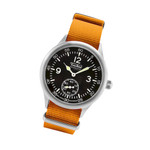 Techne 39.5mm Merlin Quartz Aviator Watch with Orange Strap #246.025