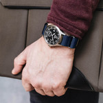 Techne 39.5mm Merlin Quartz Aviator Watch with Navy Blue Strap #246.026