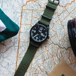 Techne Harrier Aviator Quartz Watch with 41mm Black Aluminum Case #386.122