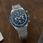 Timex x Peanuts® Q Timex® Chronograph 40mm Stainless Steel Bracelet Watch #TW2Y45300