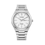 Citizen Eco-Drive Titanium Zenshin Watch with White Dial #AW0130-85A